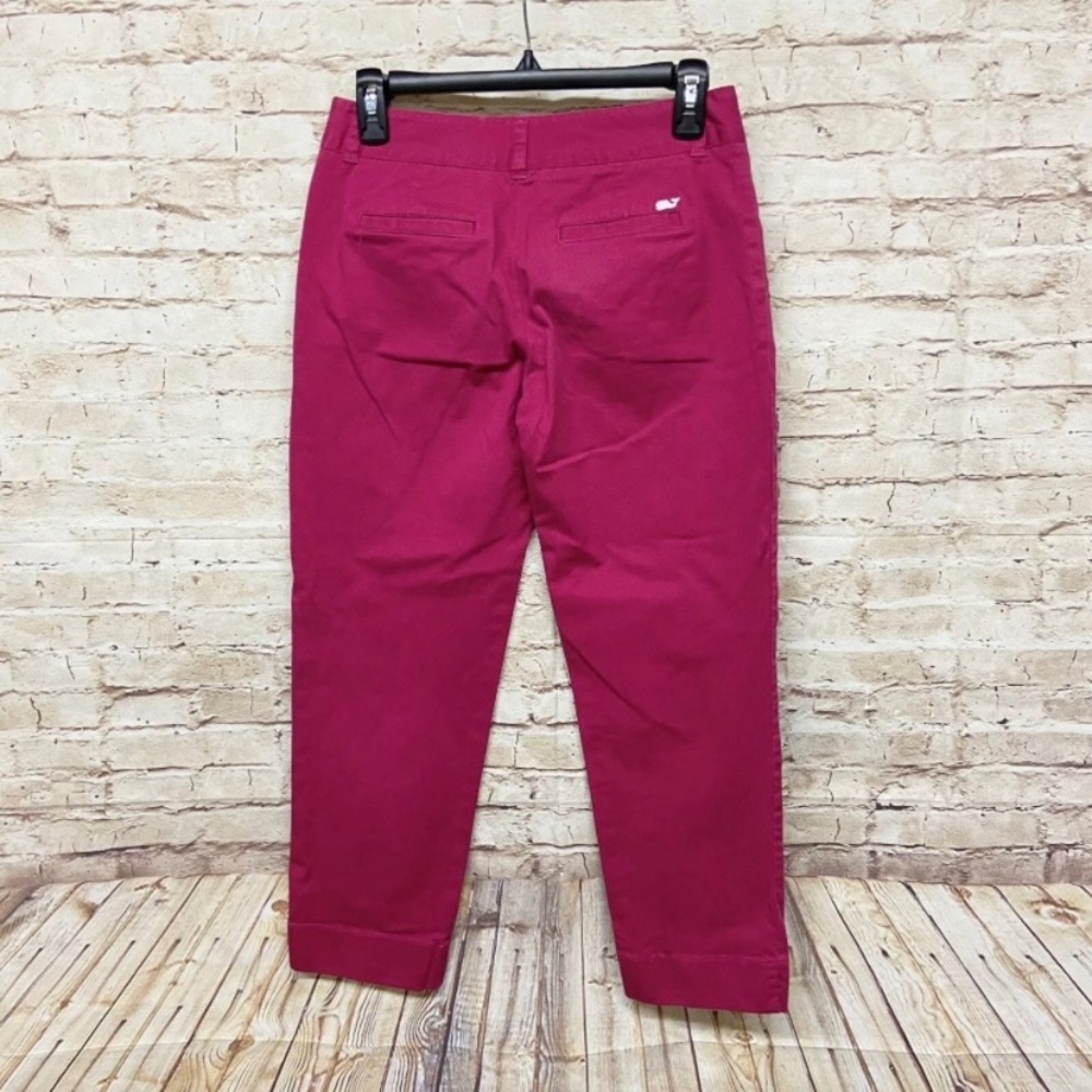 (3 Pair) Vineyard Vines Women Cropped Pants Size 0 Whale Straight Solid Red Blue - Picture 4 of 11